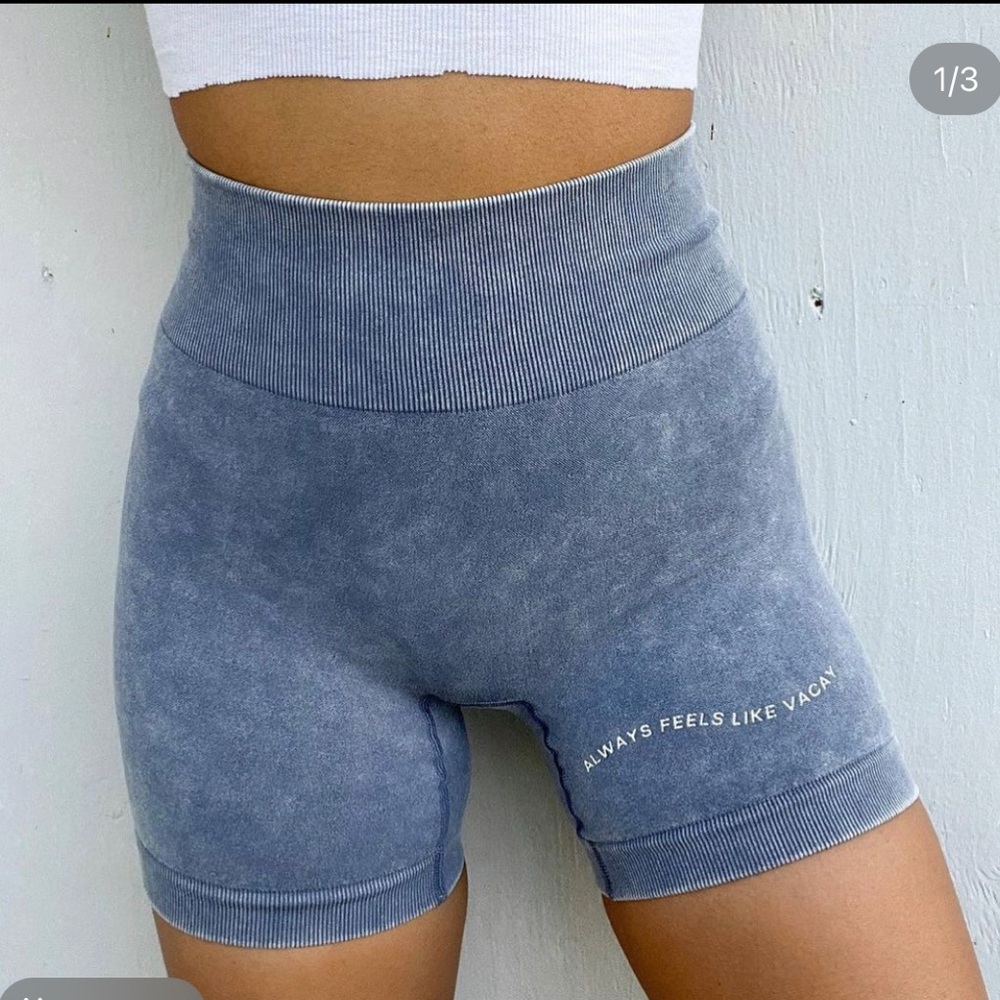 “Always feels like vacation” Biker Shorts (size up)